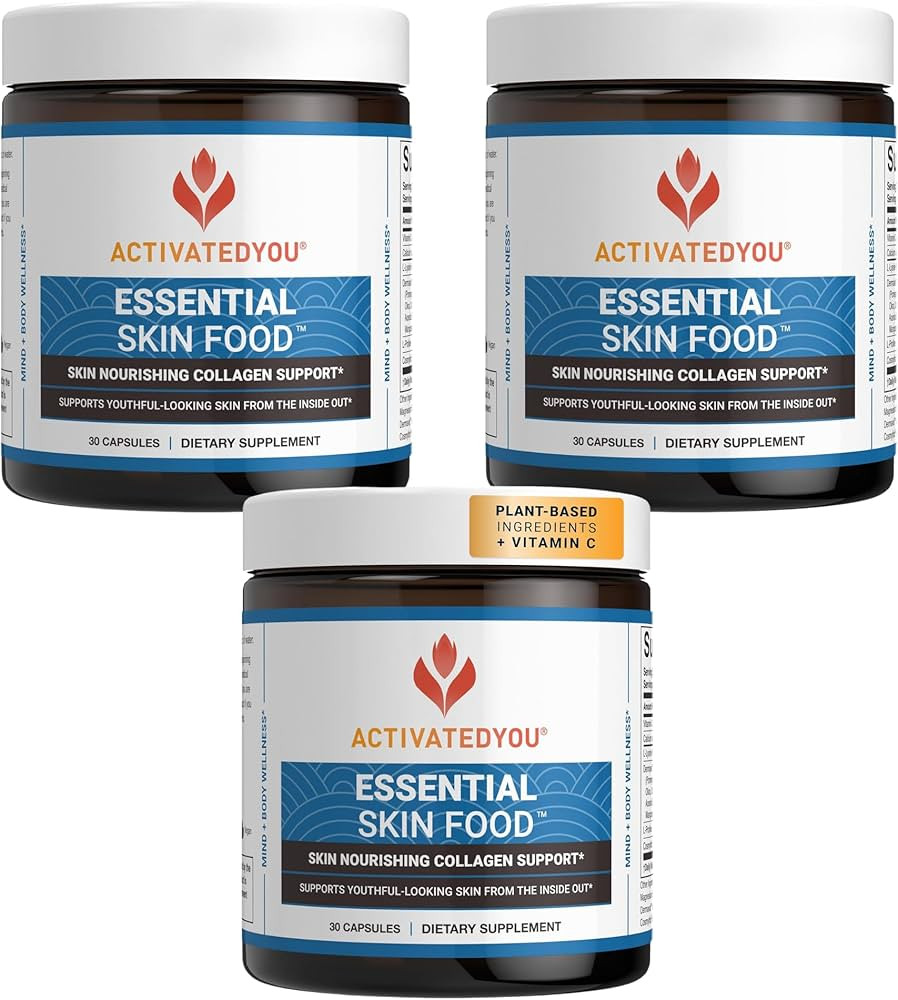 ACTIVATEDYOU Essential Skin Food - Plant Based Collagen Elastin Support Supplements for Women & M... | Amazon (US)