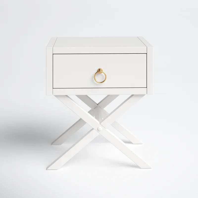 White Elin 1 - Drawer Nightstand | Wayfair North America