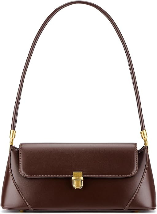 Shoulder Bag for Women Vintage Purse Fashion Classic Vegan Leather Clutch Tote Retro Handbag with... | Amazon (US)