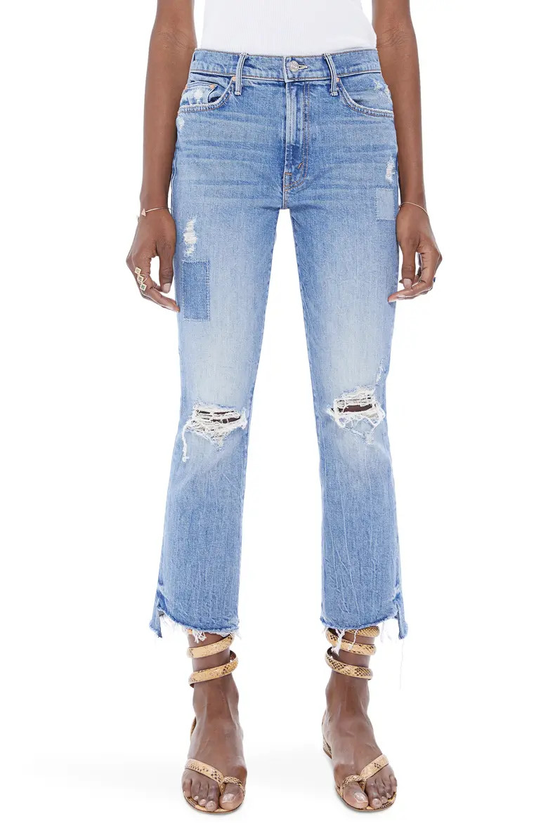 The Insider High Waist Crop Step Fray Hem Bootcut Jeans | Nordstrom