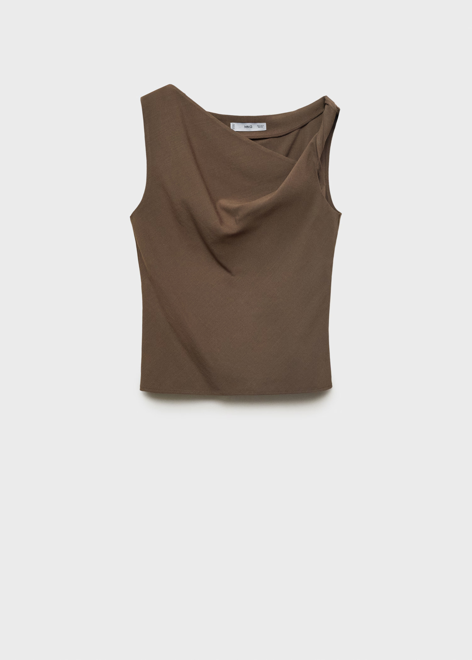 Top asymétrique à bretelle drapé - Femme | MANGO France métropolitaine | Mango EU