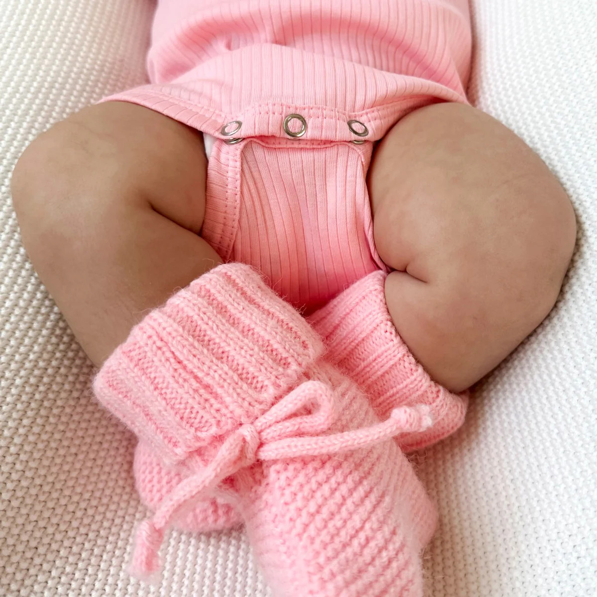 Knit Booties, Pink | SpearmintLOVE