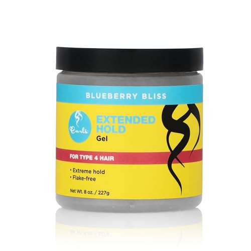 Curls Blueberry Bliss Extended Hold Gel - 8 oz, Flake-Free Strong Hold Curly Hair Gel for Styling Type 4 Hair, No Dryness or Stiffness, Humidity Protection, Achieve Flawless Slicked-Down Coils | Amazon (US)
