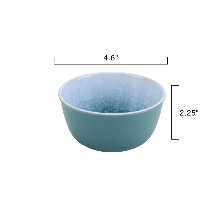Better Homes and Gardens 2-Piece Bamboo Melamine Blue Reactive Dip Bowl Set | Walmart (US)