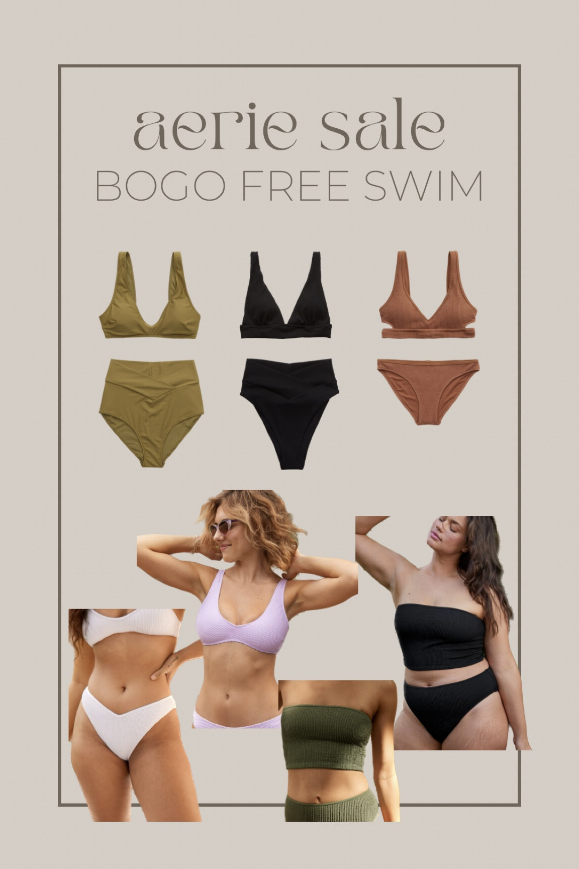 Aerie BOGO free bikini tops and bottoms! 🤍

Probably half of my closet is from AE/Aerie and almost all of my swimwear is from there cause I’m obsessed 

#LTKunder100 #LTKswim #LTKFind
