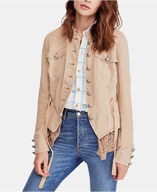 Emilia Lace-Trim Tie-Waist Jacket | Macys (US)