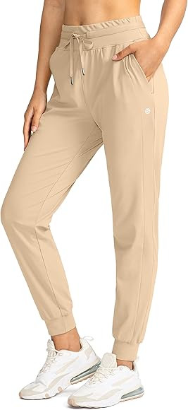 G Gradual Women's Joggers Pants with Zipper Pockets High Waisted Athletic Tapered Sweatpants for ... | Amazon (US)