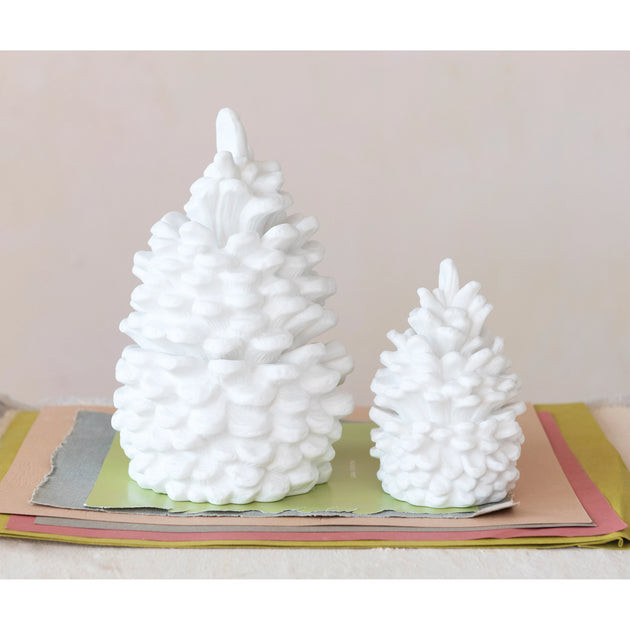 White Stoneware Bisque Pinecone | Nigh Road