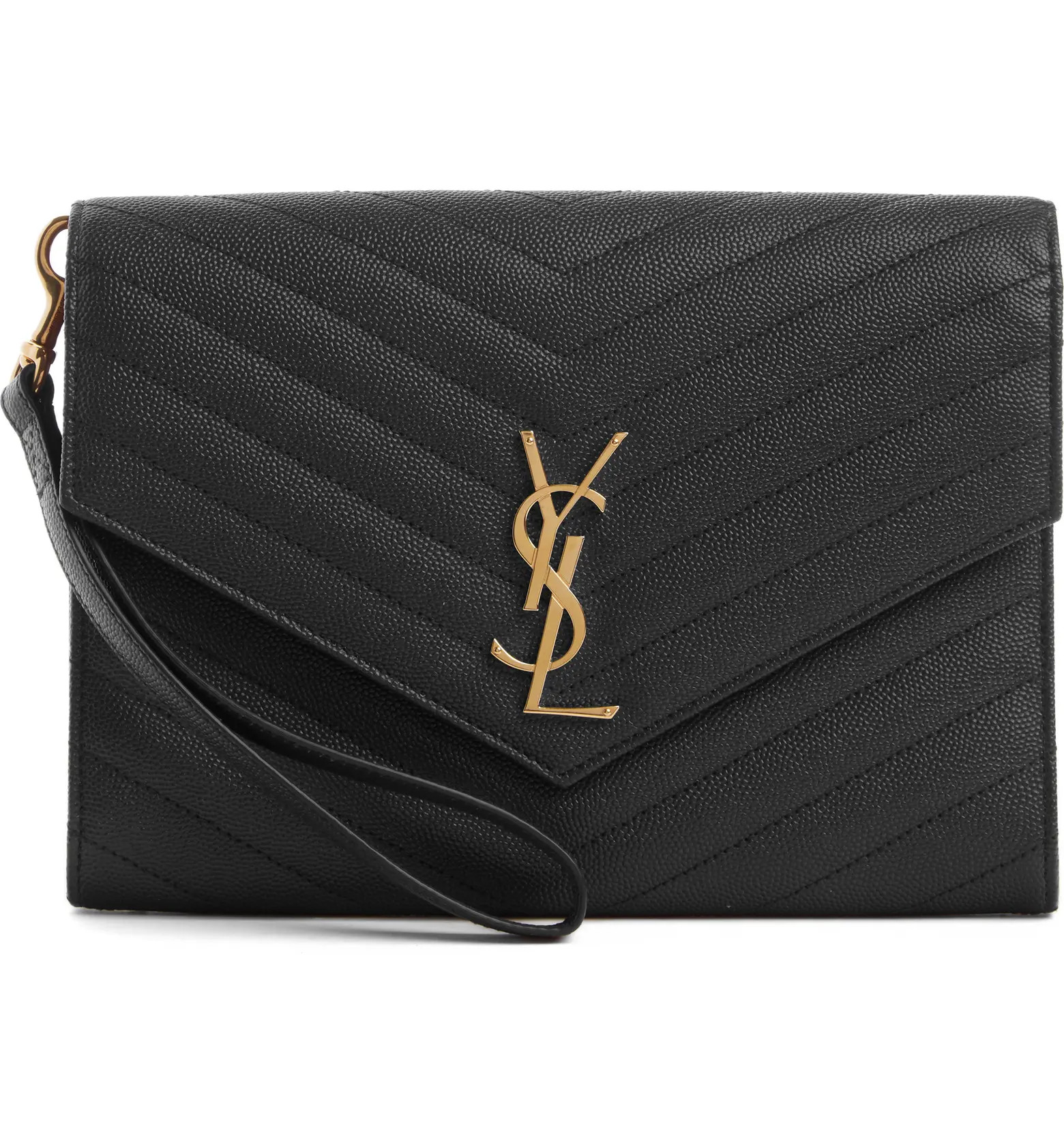 Saint Laurent Monogram Quilted Leather Clutch | Nordstrom | Nordstrom