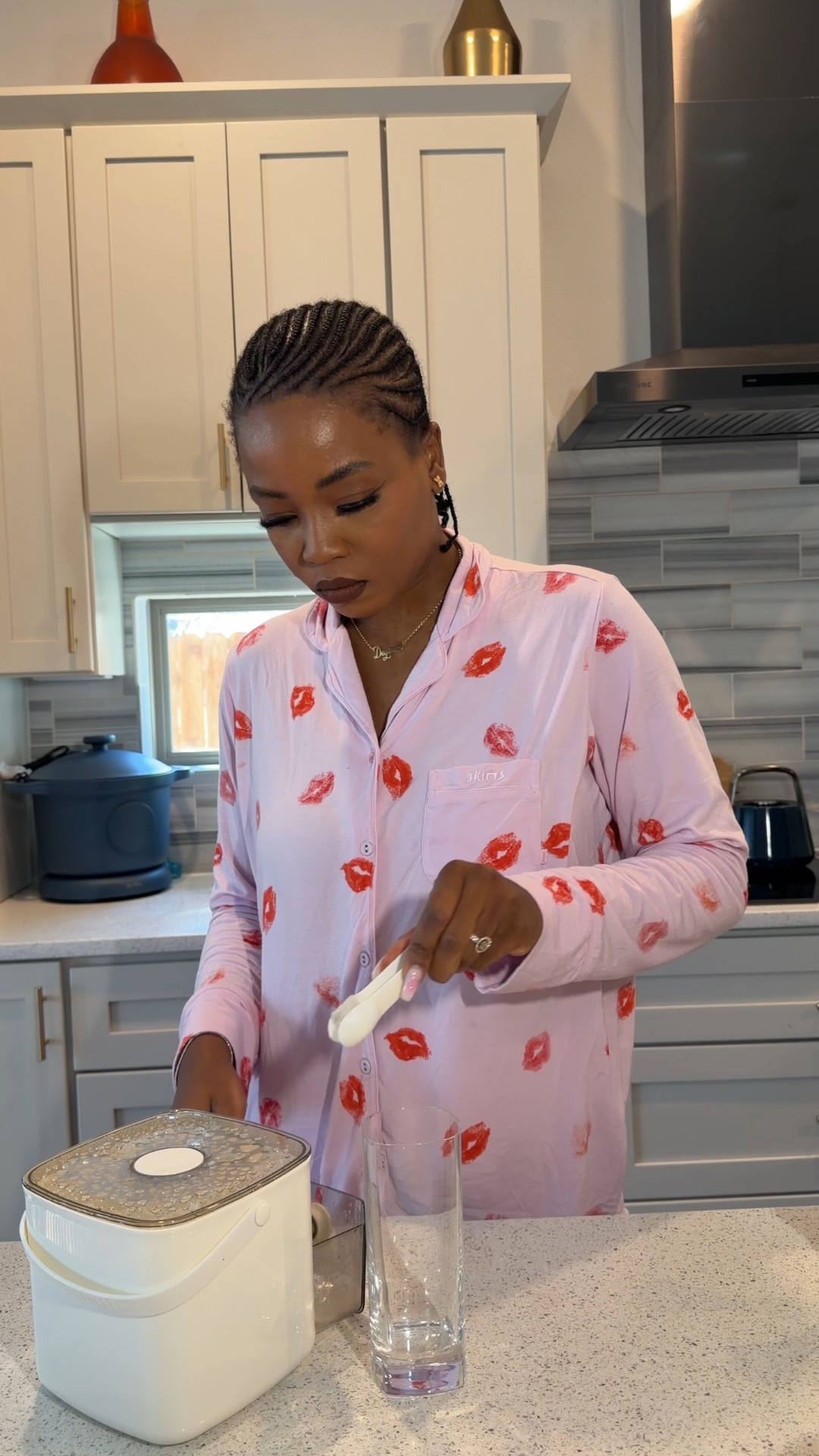 Me and mini ice maker, making some cold butterfly pea tea.

#LTKmomlife #LTKselfcare #LTKfoodie