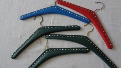 5 Vintage Kleiderbügel mit Nieten Leder 50er / 60er Jahre  | eBay | eBay DE