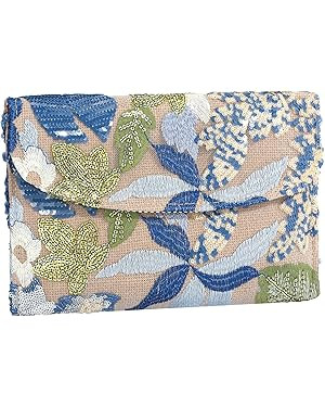 Clutch Purses for Women Floral Evening Clutch for Wedding Party Embroidery Sequin Beaded Evening ... | Amazon (US)