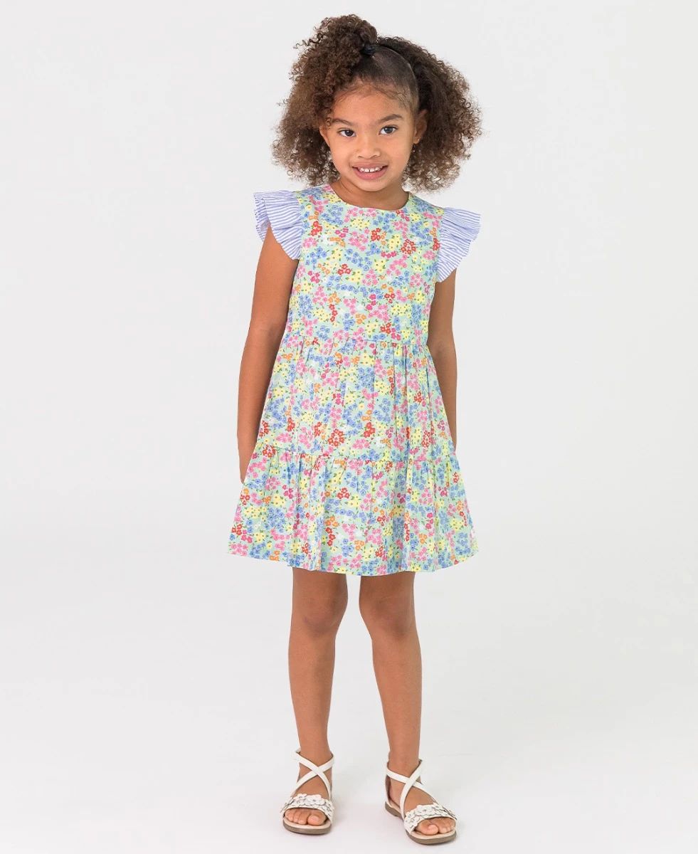 Flutter Sleeve Tiered Dress | RuffleButts / RuggedButts