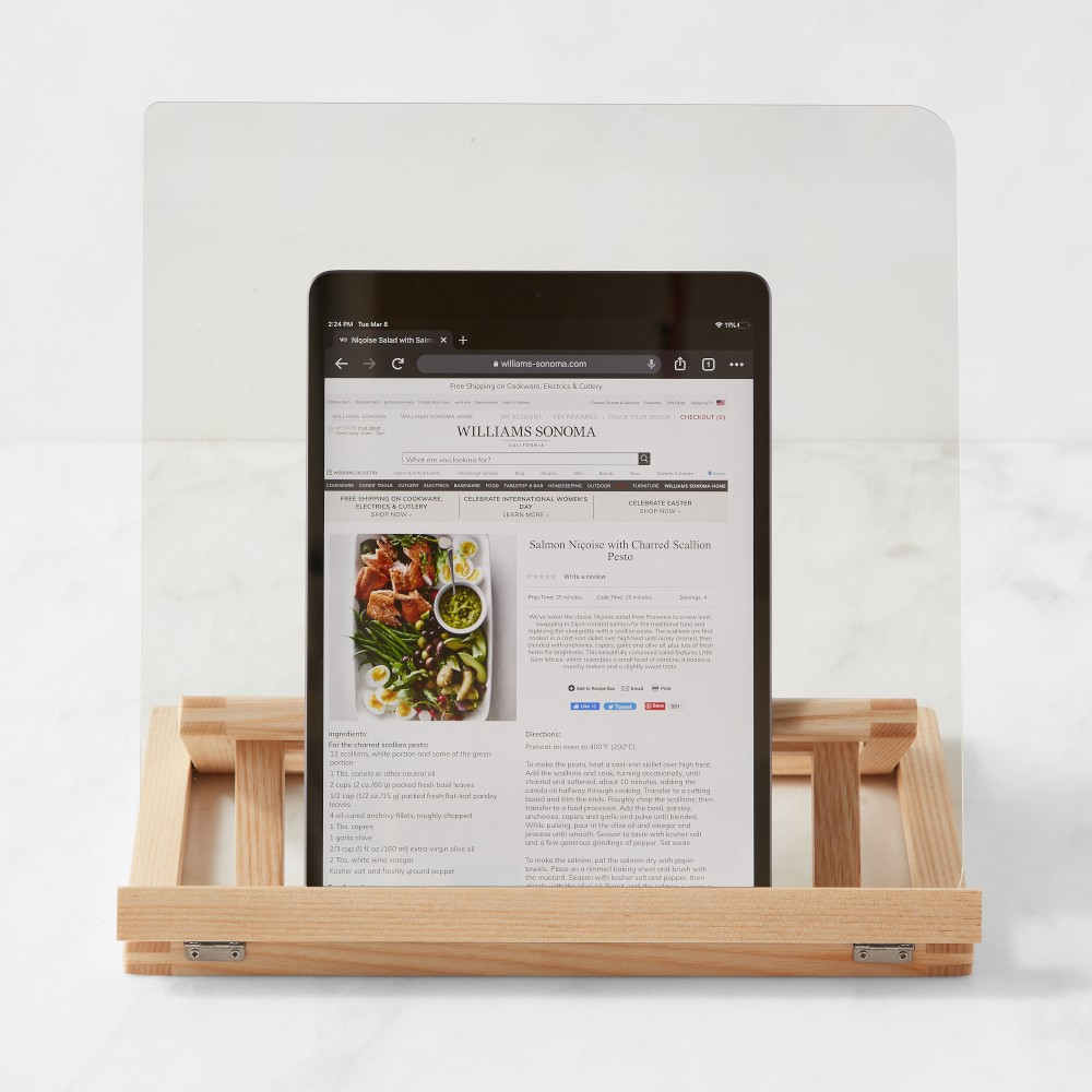 Hold Everything Collapsible Kitchen Tablet & Cookbook Stand | Williams-Sonoma