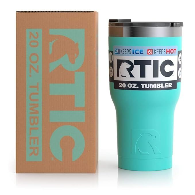 RTIC Tumbler | Stainless Steel & Vacuum Insulated | Multiple Sizes & Colors (Teal, 20oz) | Amazon (US)