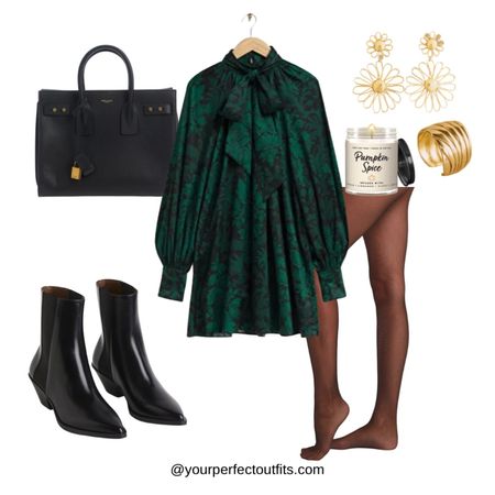 Friday night outfits 
Fall green dress 

#LTKHoliday #LTKparties #LTKSeasonal