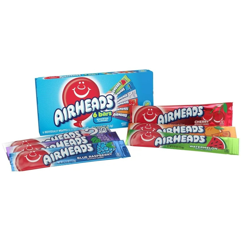 Airheads Peanut-Free Full-Size Chewy Candy Bars, Assorted Fruit Flavors, Bulk Candy Individually ... | Walmart (US)