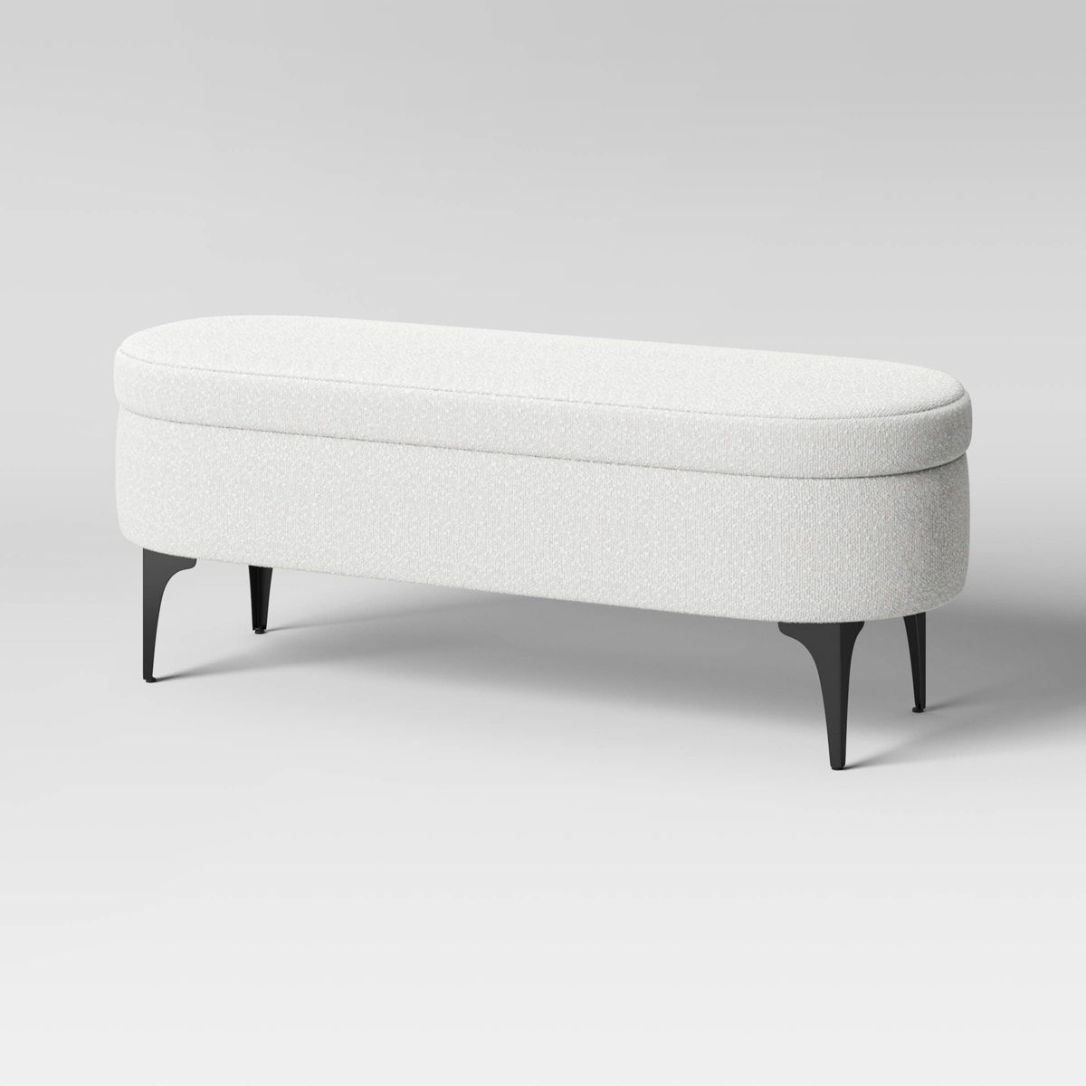 Storage Bench with Metal Legs Cream Boucle - Threshold™ | Target