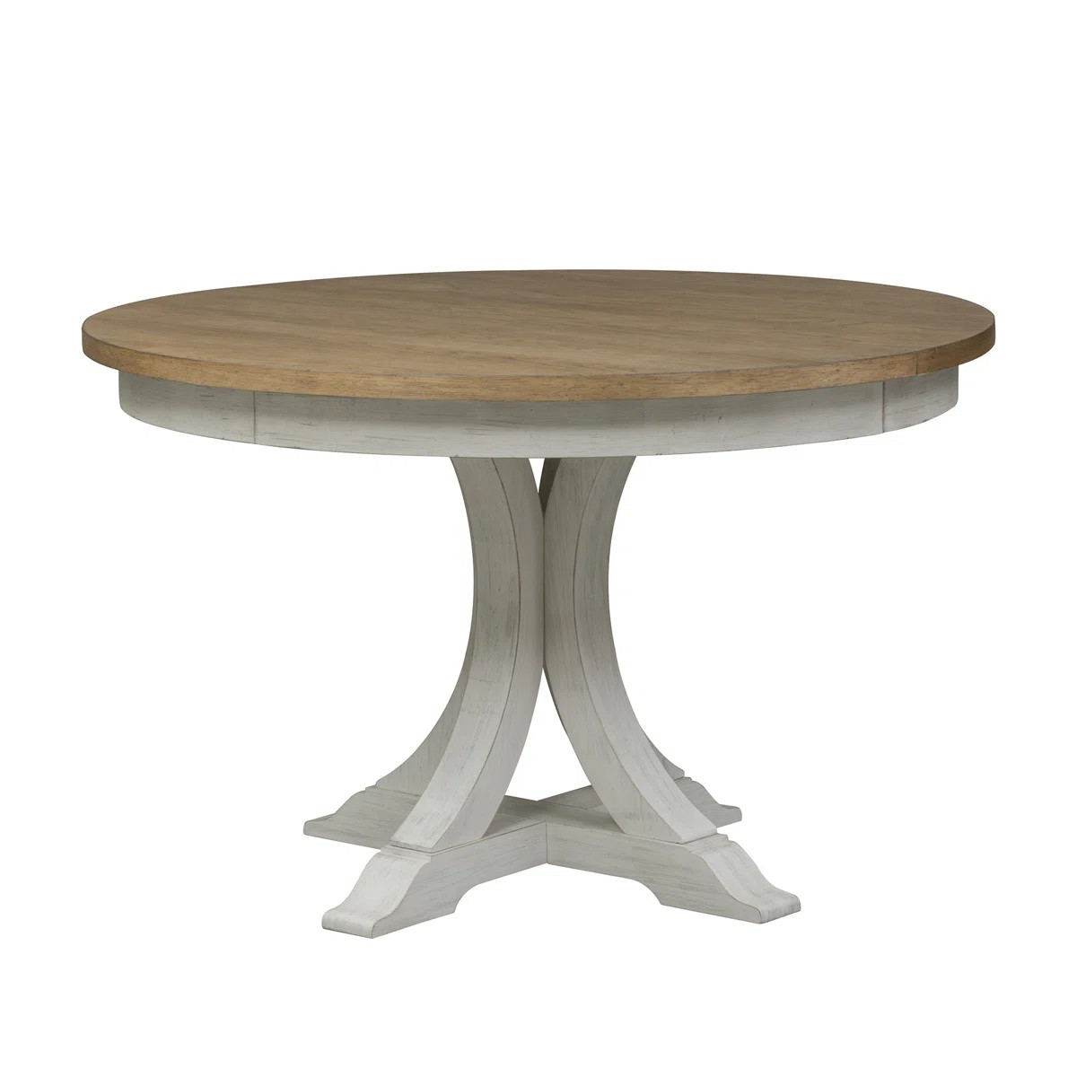 Wow, family and friends with the Harlowe pedestal table. Crafted of pine and poplar solids with h... | Wayfair North America