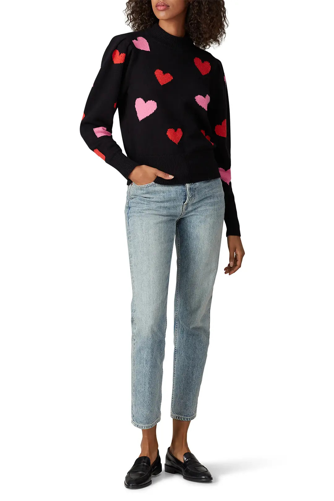 Hearts Mockneck Sweater | Rent the Runway