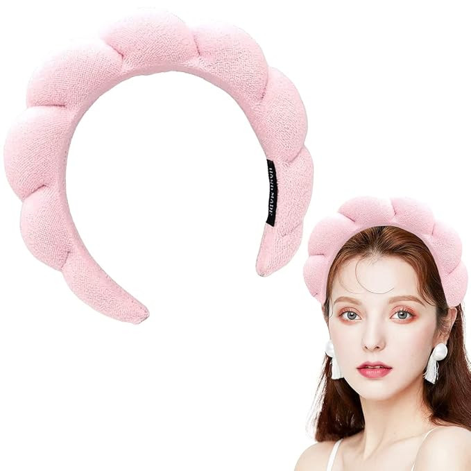 Mimi and Co Spa Headband for Women, Sponge & Terry Towel Cloth Fabric HeadBand, Sponge Spa Headba... | Amazon (US)