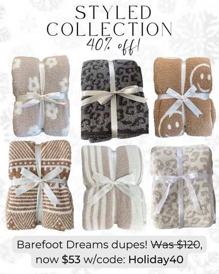 Styled Collection Barefoot Dreams dupe blankets on sale! 

#LTKHoliday #LTKsalealert #LTKhome