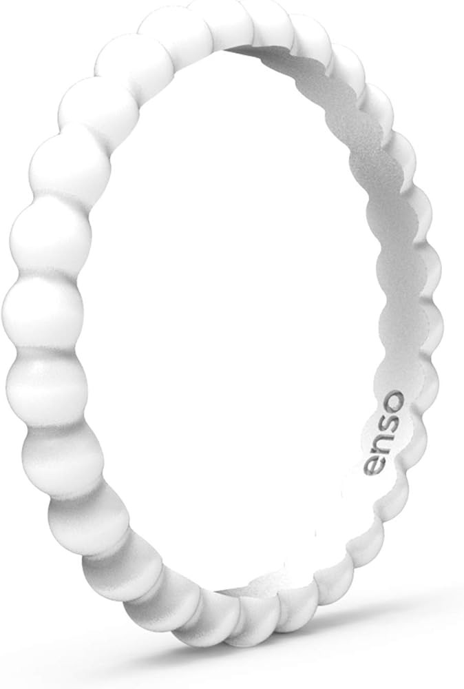 Enso Rings Stackable Beaded Silicone Wedding Ring – Hypoallergenic Unisex Stackable Wedding Ban... | Amazon (US)