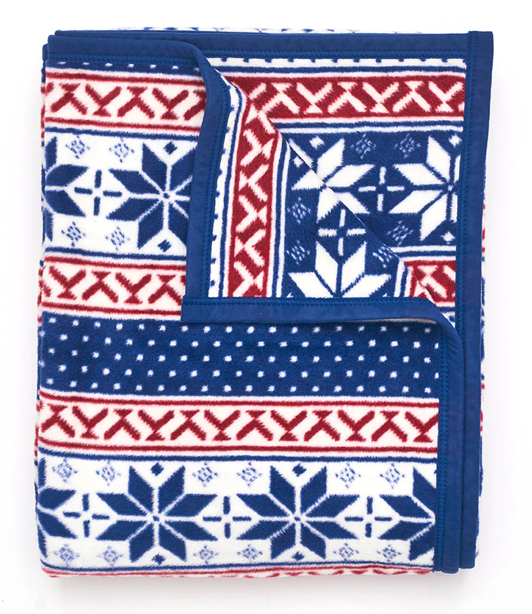 Jolly Fair Isle Blue Blanket | ChappyWrap