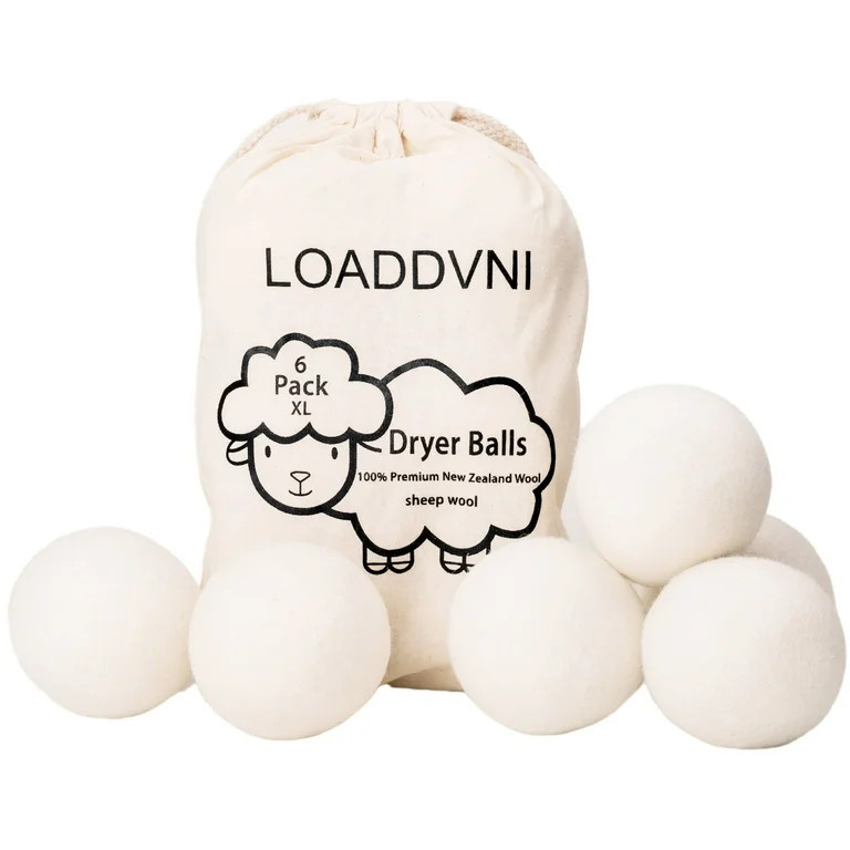 Wool Dryer Balls Organic XL 6 Balls per Pack by Loaddvni, Save Time,Money,Energy. | Walmart (US)