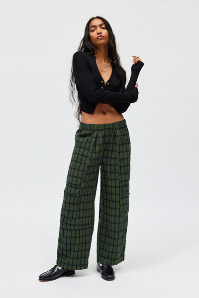 BDG Charlie Gingham Wide-Leg Pant | Urban Outfitters (US and RoW)