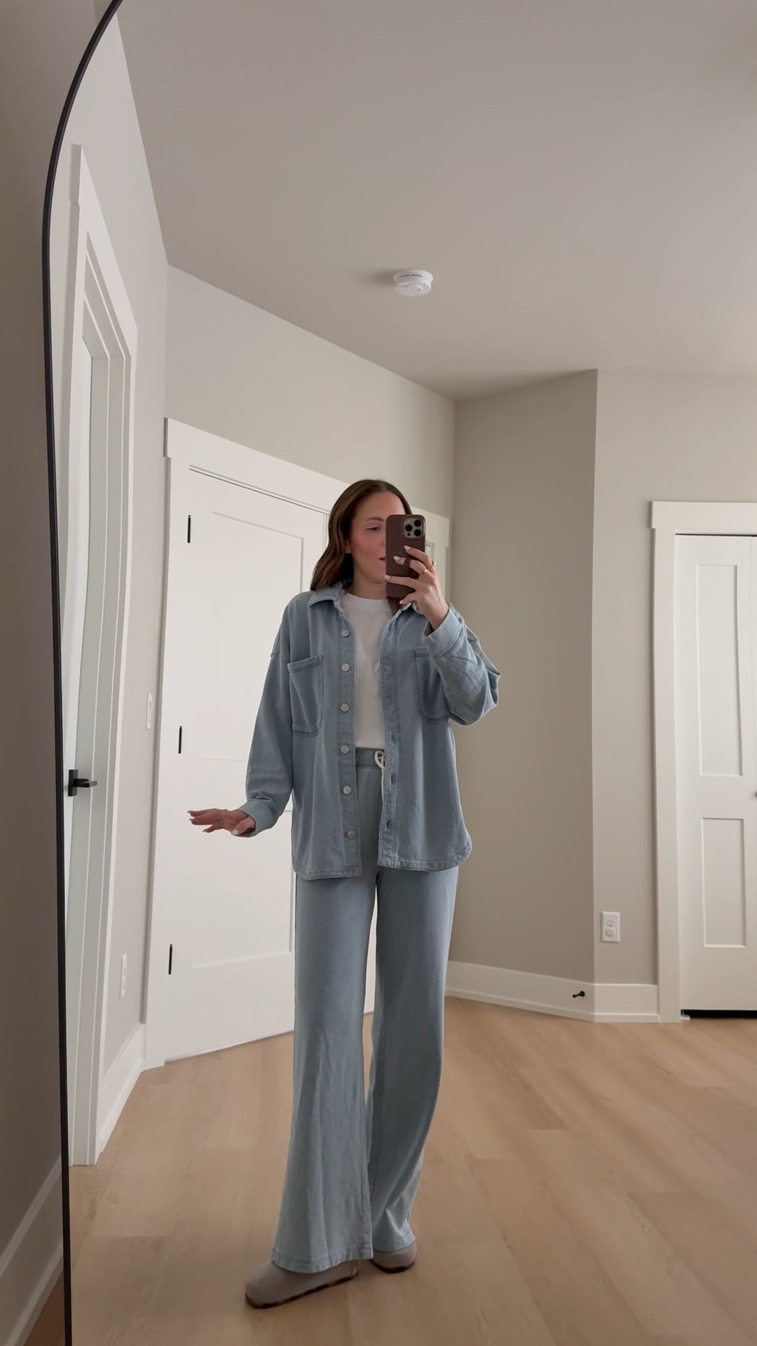 Teacher outfit idea🍎 this is a set you will live in! Love that it looks like denim, but it’s soft and comfortable! Wearing size small in both pieces

Teacher outfit idea, casual style, classroom style, casual Friday, matching set, zsupply, outfit idea 

#LTKootd