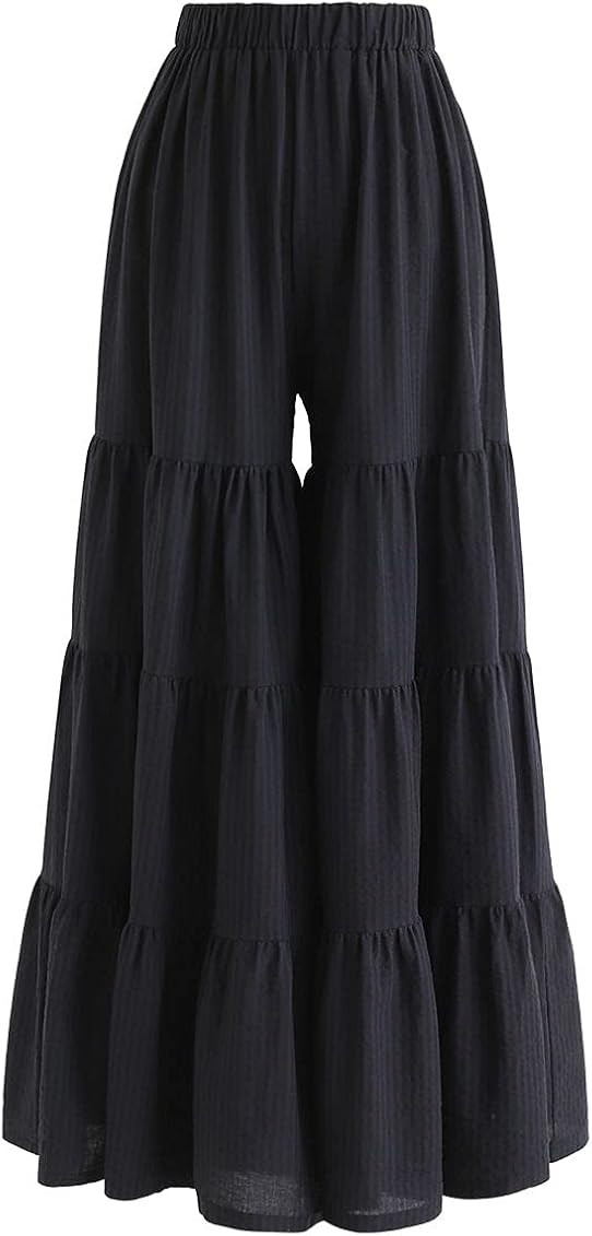 CHICWISH Women's Comfy Casual Wide-Leg Flare Bell Bottom Pants | Amazon (US)