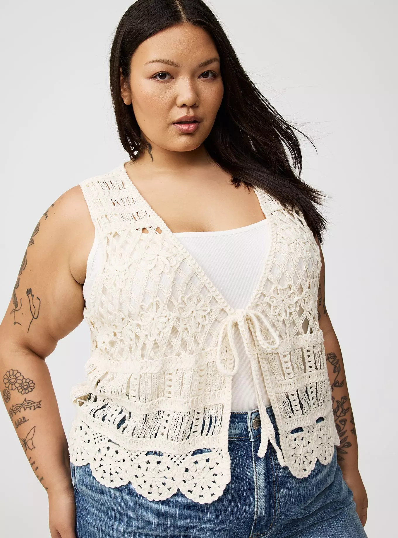 Crochet Tie-Front Vest | Torrid (US & Canada)