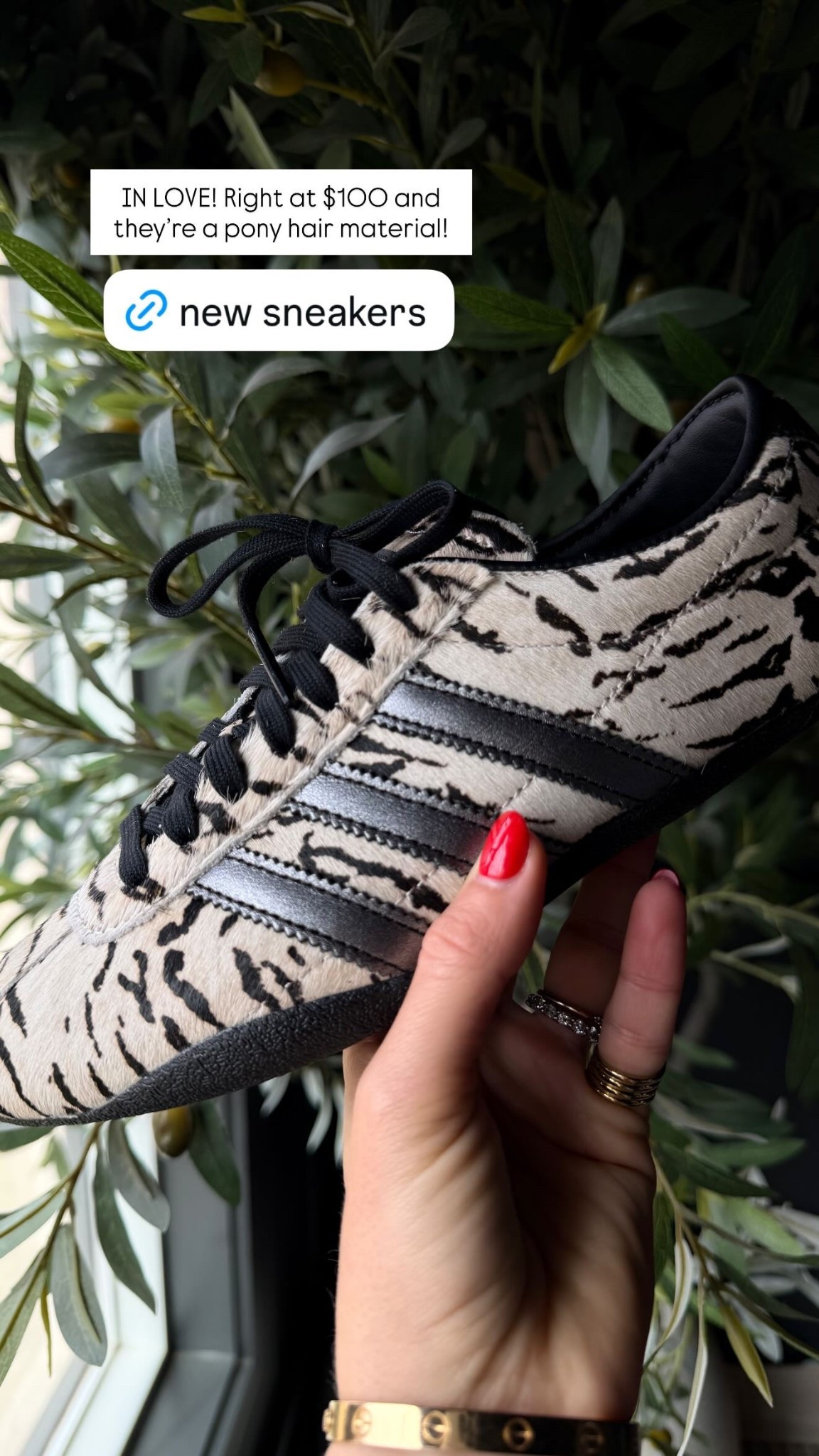 IN LOVE! Right at $100 and they’re a pony hair material! 

sneakers, women’s sneakers, women’s shoes, adidas, spring shoes