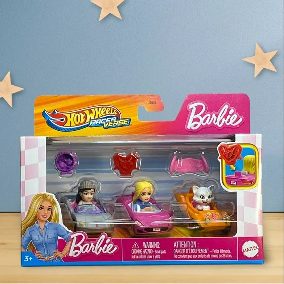 Hot Wheels Racer Verse Barbie 3-Pack- Renee, Malibu Barbie, and Blissa | Walmart (US)