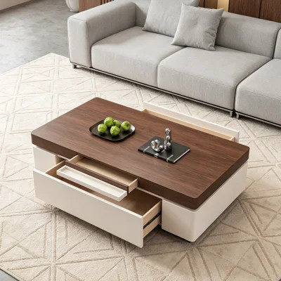 Home Wooden Rectangle Storage Coffee Table | Wayfair North America