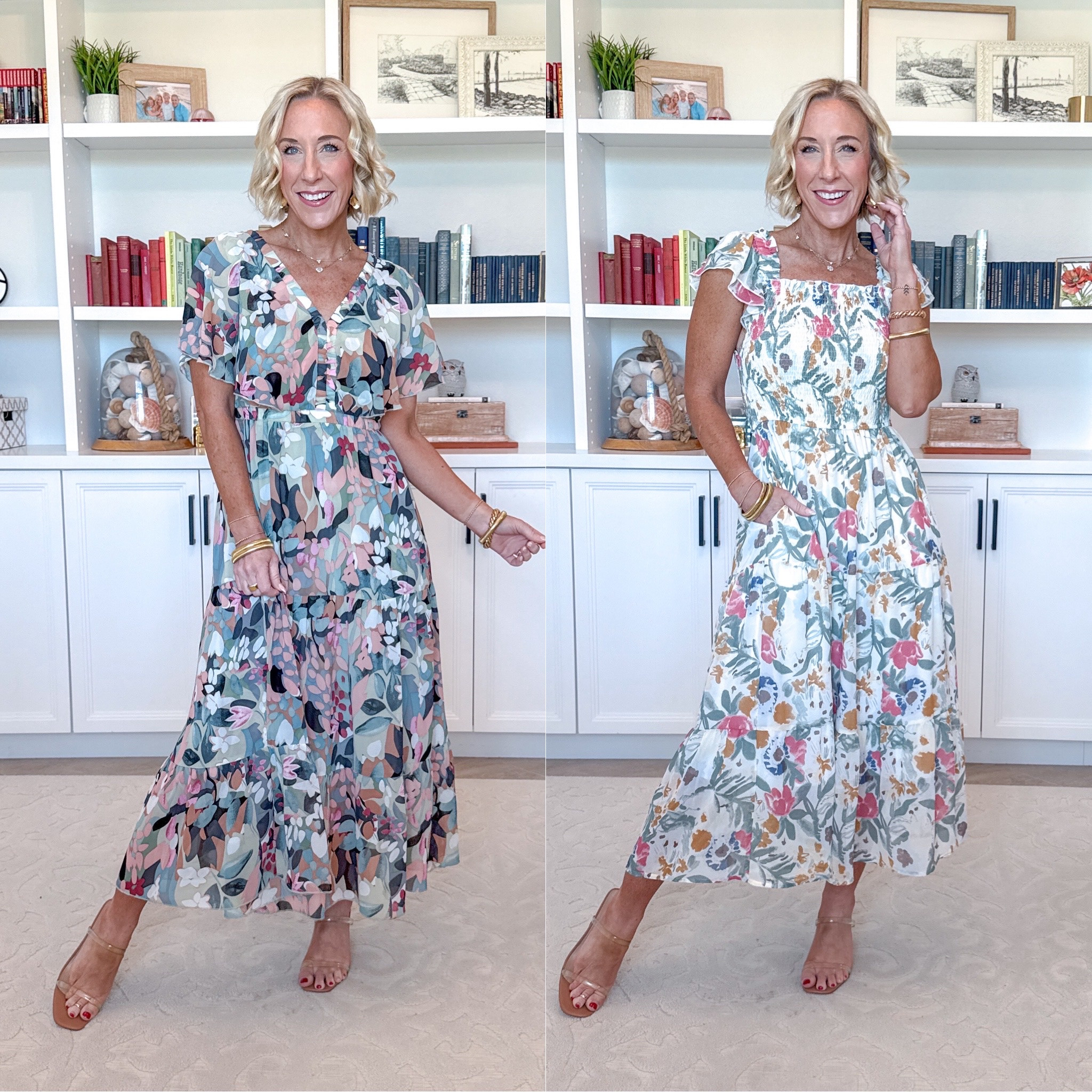 Amazon - maxi dresses for spring. Floral Boho Dress - size small. 7 colors. Floral Flutter Sleeve Smocked Dress - size small. 8 colors.

 

#LTKSeasonal #LTKOver40