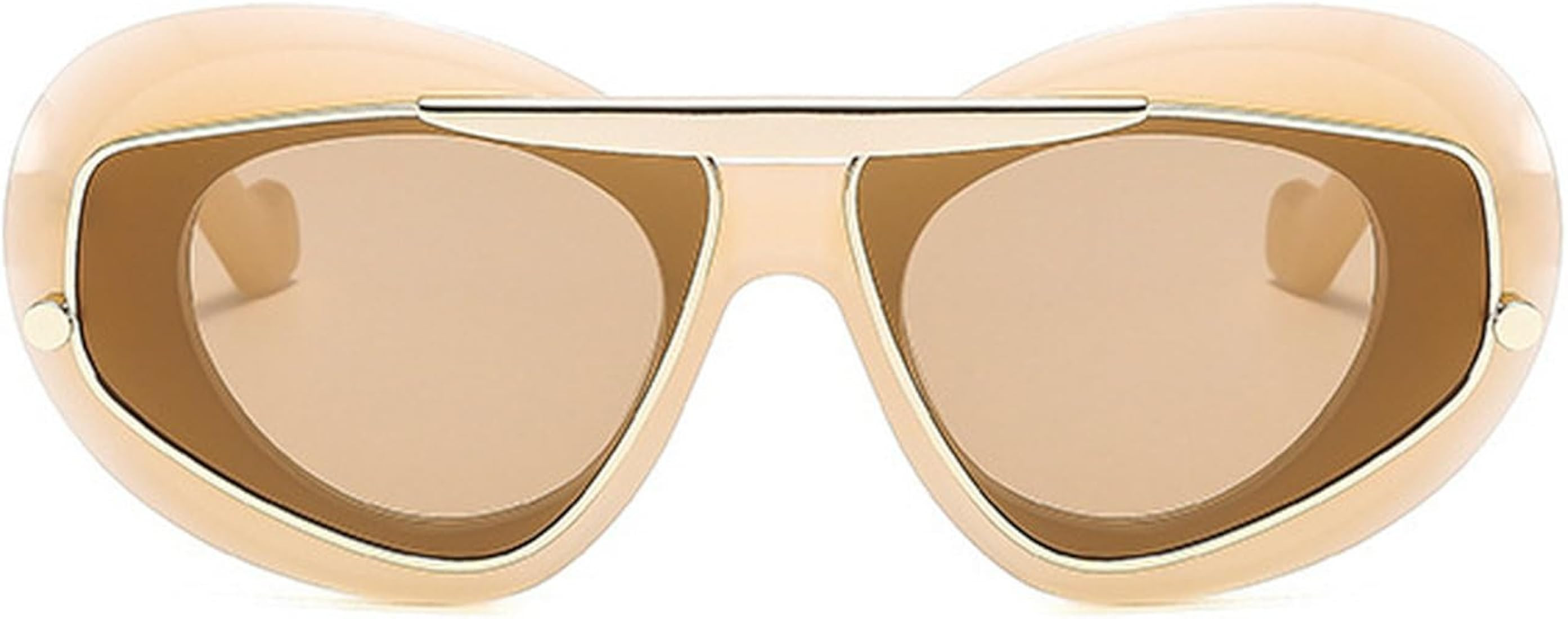 laureles Fashion Oversized Cat Eye Women Sunglasses Vintage Leopard Gradient Shades UV400 Men Sun... | Amazon (US)