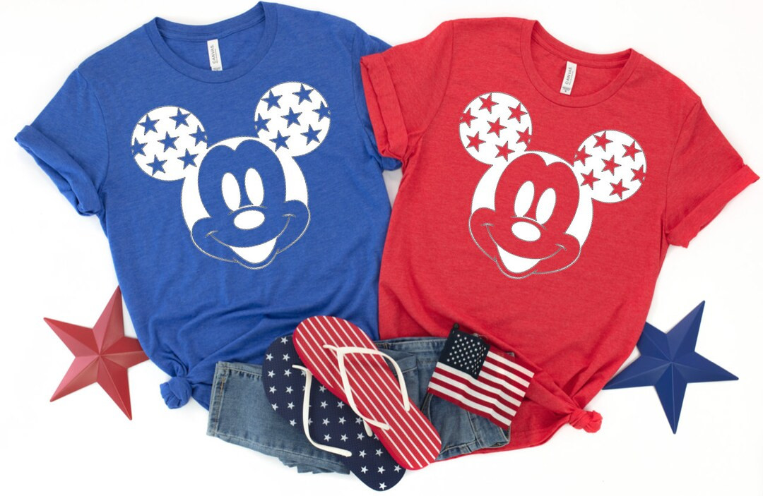 Disney Shirts, Disney 4th of July, Disney Patriotic Tee, Cute Disney Family Tees, Disney America ... | Etsy (US)
