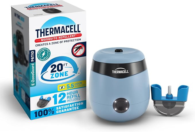 Thermacell E-ZoneGuard Patio Rechargeable Mosquito Repeller with 20-Foot Zone of Scientifically P... | Amazon (US)