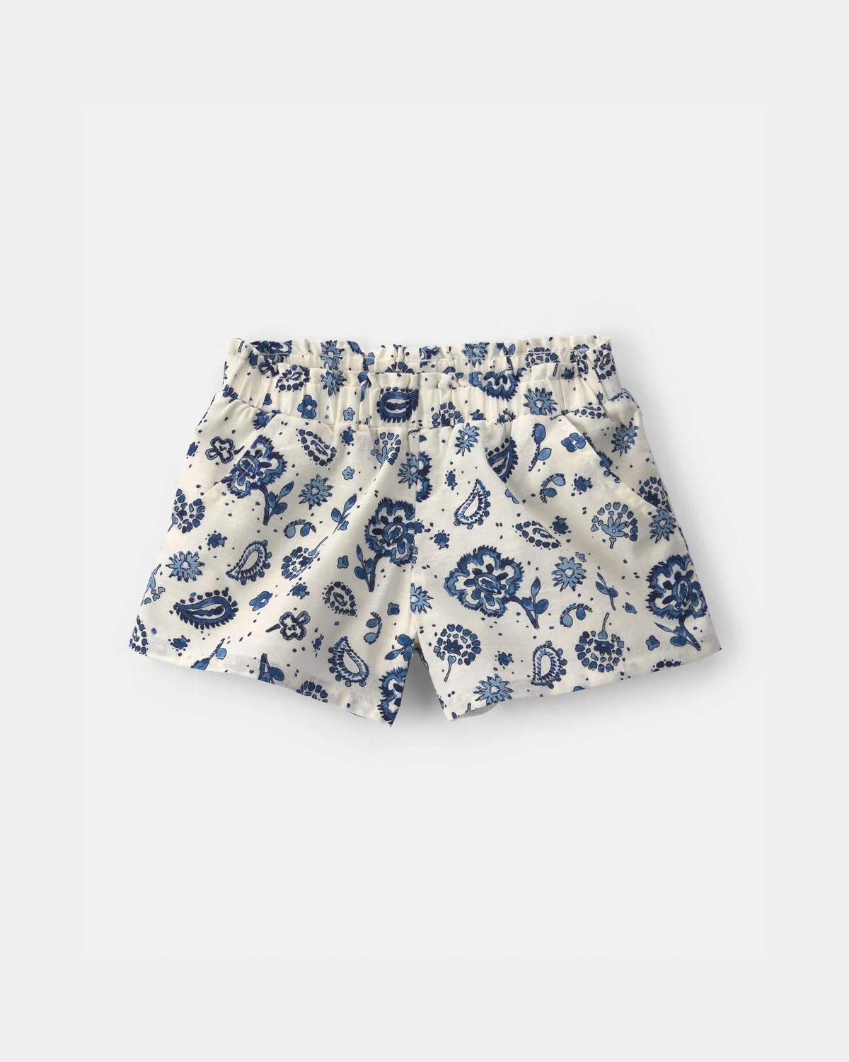 Toddler Girl Paisley Shorts - Blue/Ivory | Carter's Inc