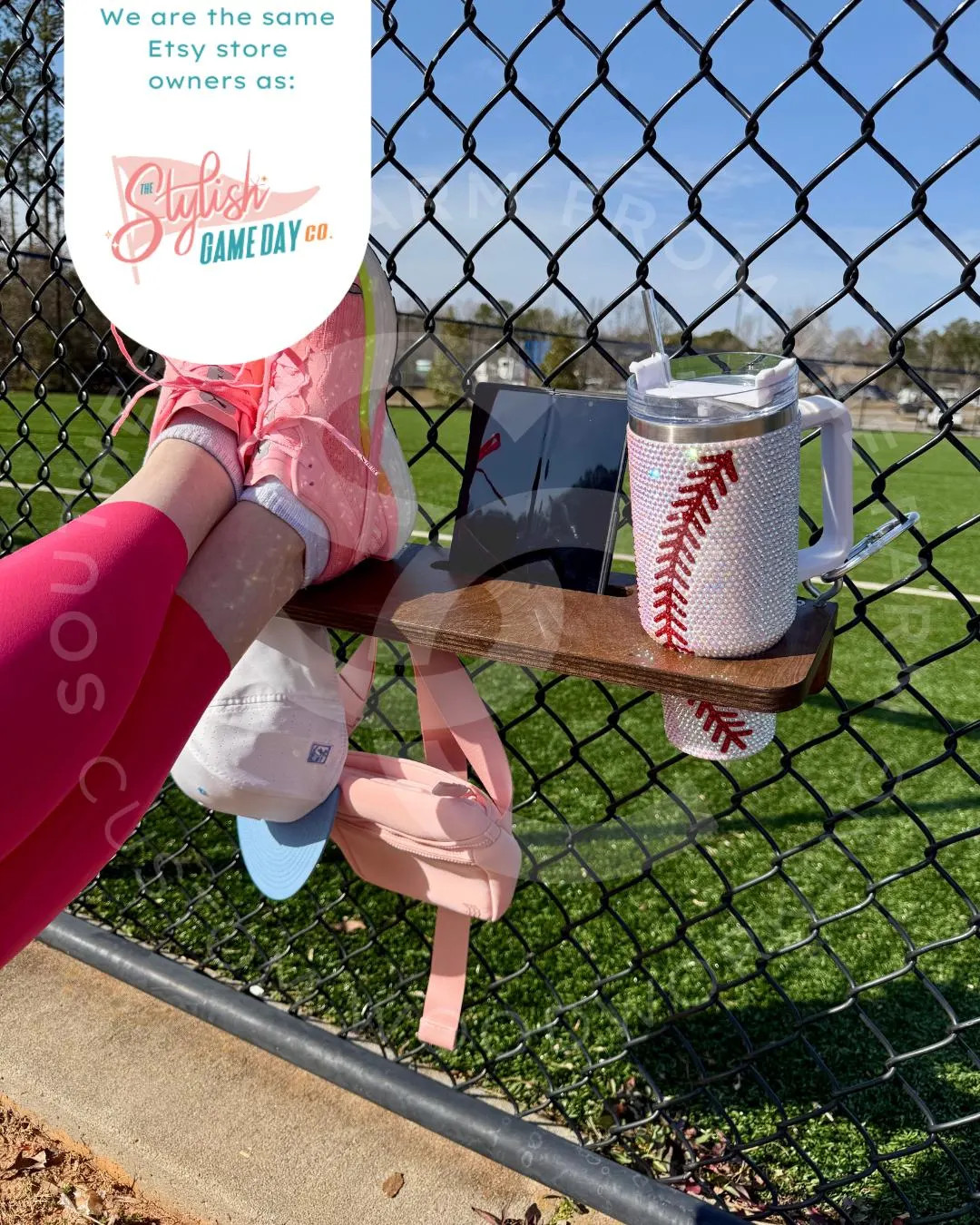 The Sideline Shelf - Great for baseball & softball games! Foot rest, phone stand, cup, purse and ... | Etsy (US)