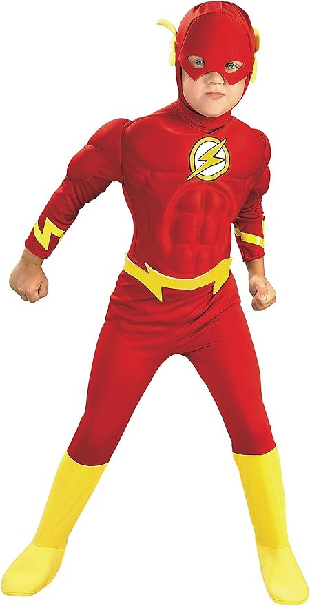 Rubie's DC Comics Deluxe Muscle Chest The Flash Child's Costume, Medium | Amazon (US)
