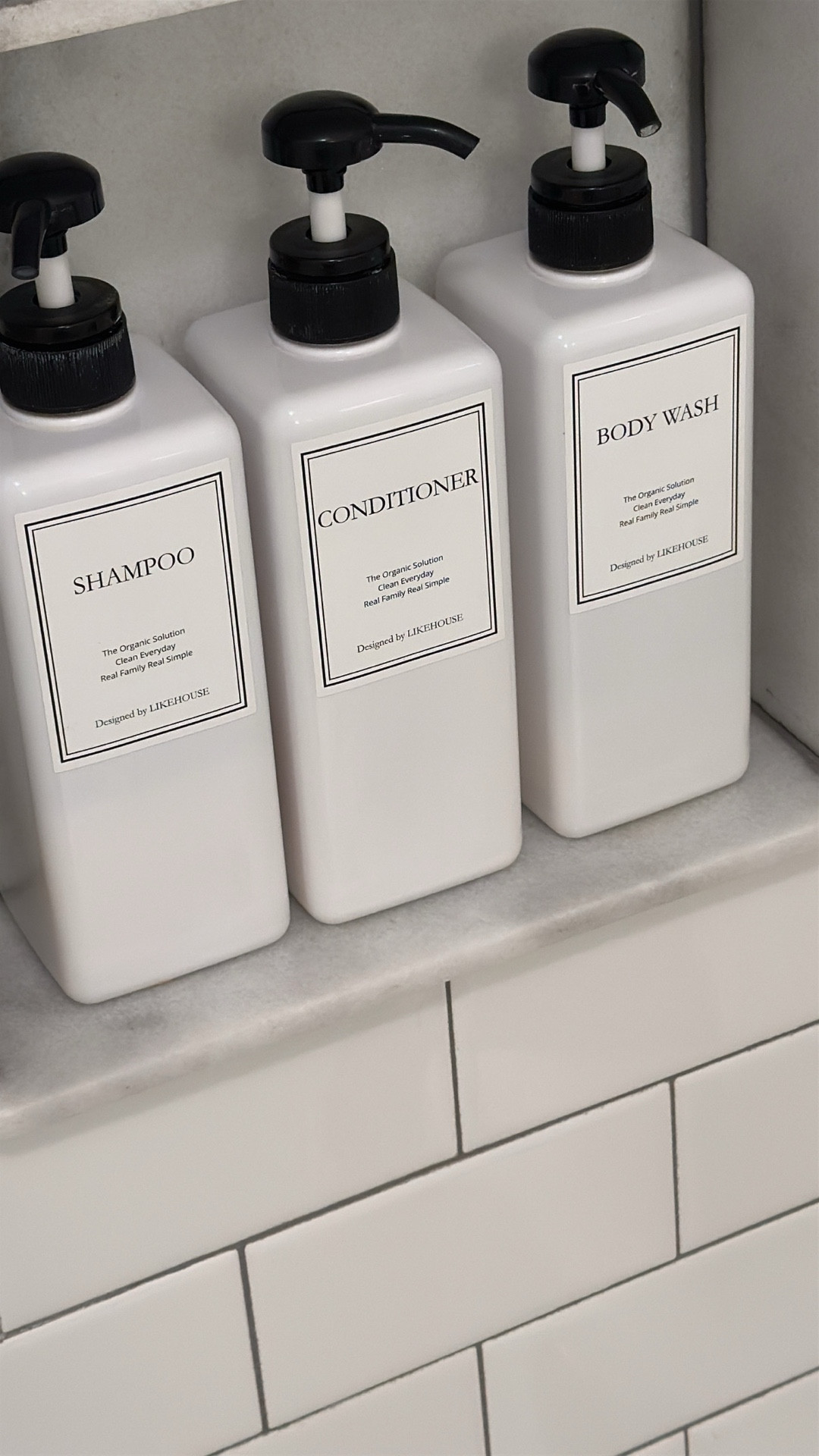 Aesthetically pleasing toiletry dispenser containers for the shower or guest bath 

#LTKBeauty #LTKHome #LTKFindsUnder50