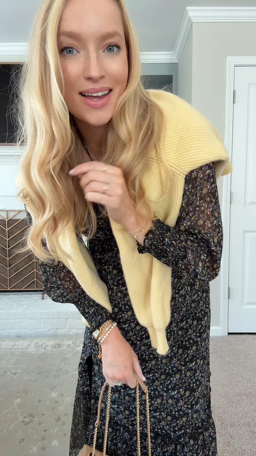 Wearing a size small in this floral maxi dress for fall! Added a pop of butter yellow to tie in the yellow in the floral. Use code STRAWBERRYCHIC20 for 20% off 

#LTKBump #LTKSeasonal