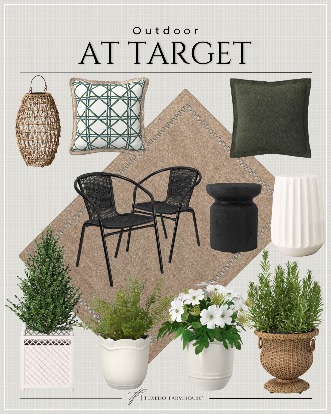 ☀️ Target outdoor finds are making me want to refresh every inch of the patio 🤍 I’m loving the mix of natural textures, rich black accents, cozy pillows, and greenery that creates a space that feels elevated, relaxed, and ready for summer entertaining.

The best outdoor spaces always come down to layering — a pretty rug, statement seating, lanterns, planters, and those finishing touches that make it feel cozy and collected 👏 These Target finds make it easy without breaking the budget. 

 #LTKSeasonal #LTKHome #LTKSaleAlert