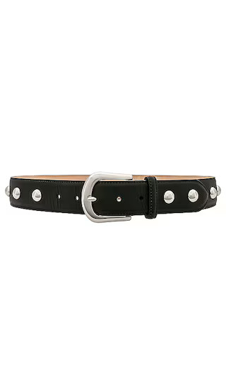 Kennedy Moto Belt in Black & Silver | Revolve Clothing (Global)