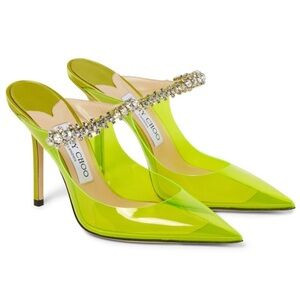 Jimmy Choo Bing 100 Neon Green PVC Heels | Poshmark