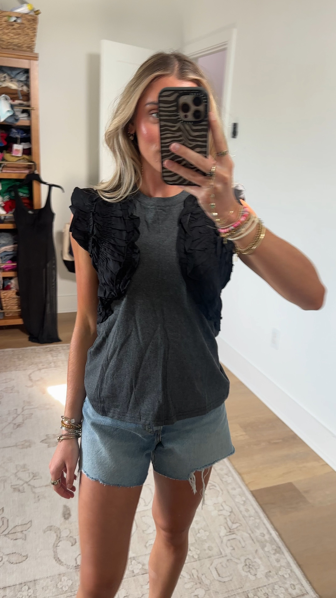 Amazon size small Women's Ruffle Tank Top Crew Neck Sleeveless Ruched Ruffle Blouse 2026 Summer Casual Shirt Tops

#LTKootd #LTKSaleAlert #LTKdayinmylife