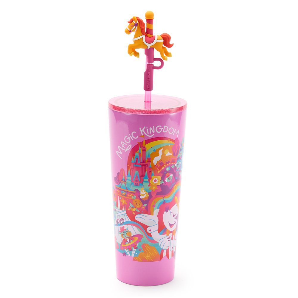 Magic Kingdom 24 oz. Stainless Steel Starbucks\u00ae Travel Tumbler with Straw \u2013 Walt Disney... | Disney Store